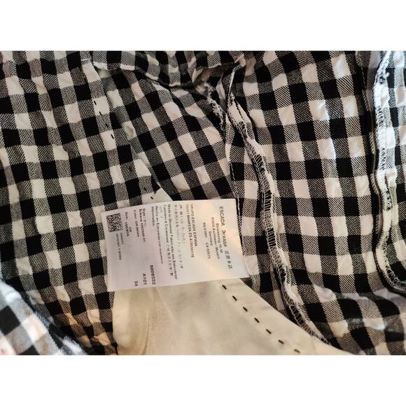 Escada Plaid Cotton Blazer Jacket 34 - Picture 5 of 6